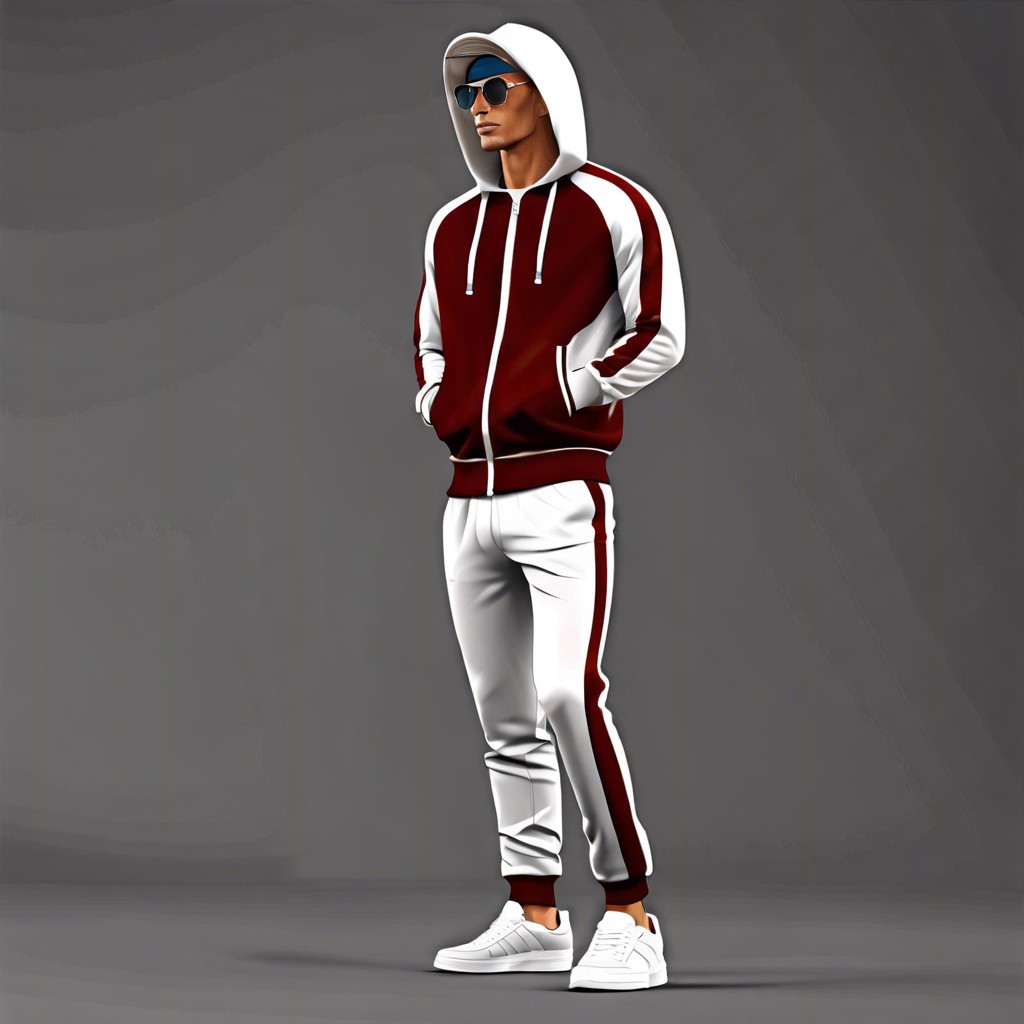 retro tracksuit and sneakers